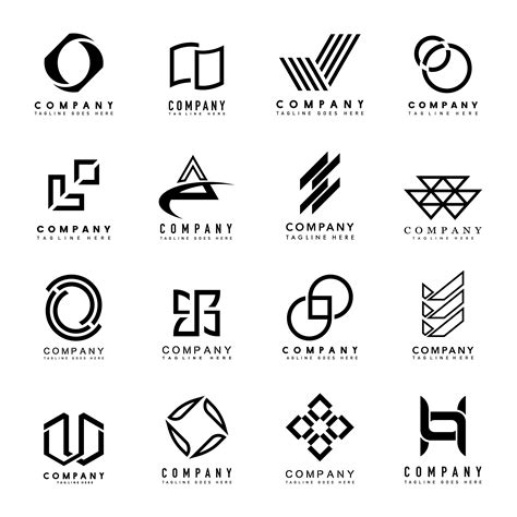 Set Of Company Logo Design Ideas Vector Download Free Vectors