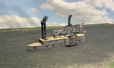 One man and his brushes.: ACW - River boats - USS Tyler and USS Lexington