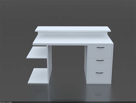 Pc Table 3d Model Cgtrader