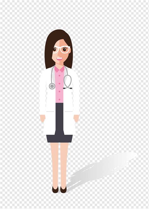 ilustração de médico cartoon médico material médico feminino dos desenhos animados personagem