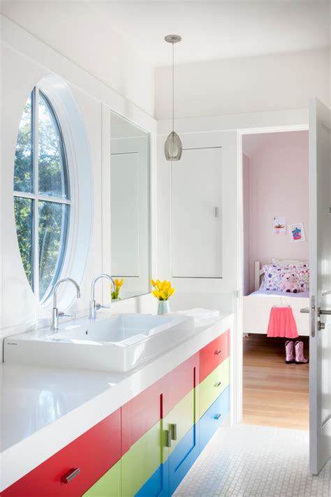 Even the fixtures are designed for children in this innovative design. Bathroom Reno 101: How to Design Kid-Friendly Bathrooms ...