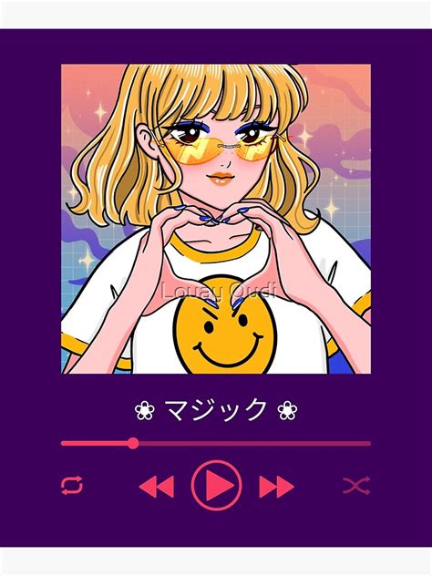 Chill Anime Girl Lofi Music Poster By Workoutminotaur Redbubble