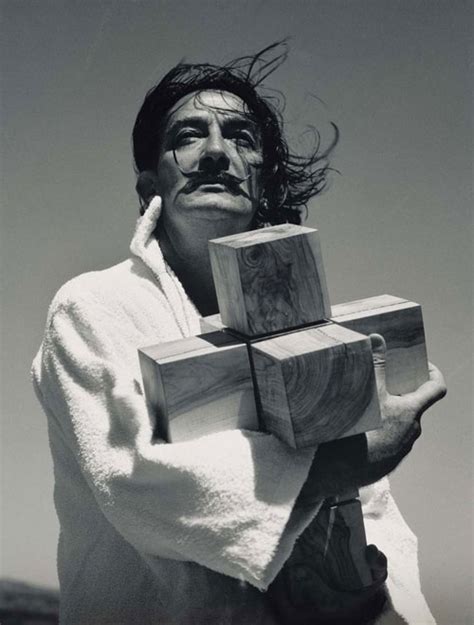 Salvador Dalí With A Model Of His Hypercube 1952 Roldschoolcool