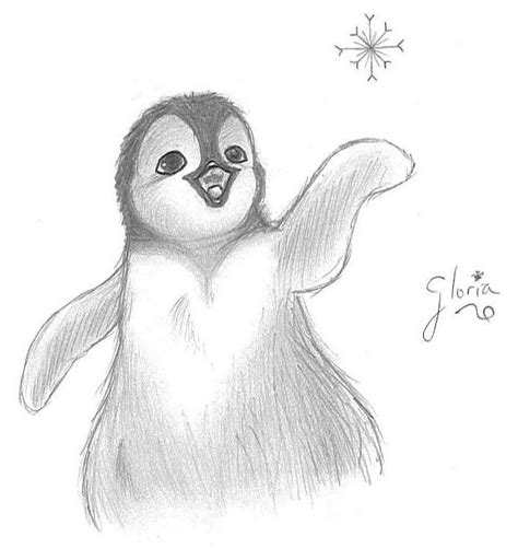 Gloria Penguin Sketch Penguin Love Happy Feet Gloria Twilight