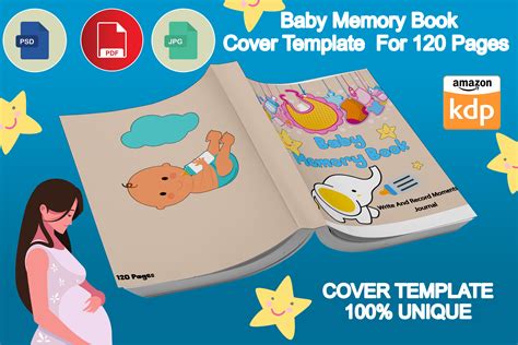 Baby Memory Book Cover Psd For Kdp Graphic By Funnyarti · Creative Fabrica