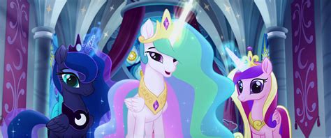 Image Celestia Luna And Cadance With Glowing Horns Mlptmpng My