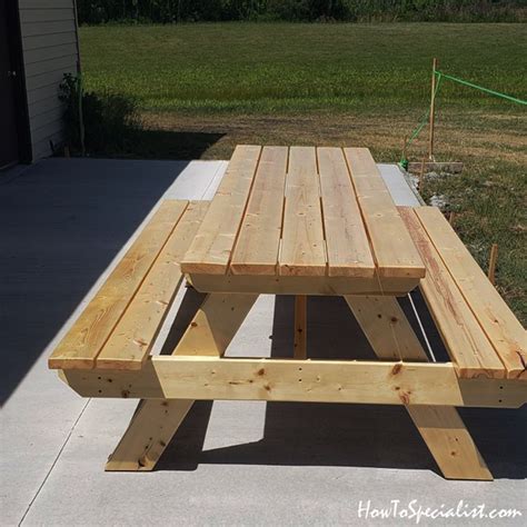 8 Foot Picnic Table Plans Howtospecialist How To Build Step By