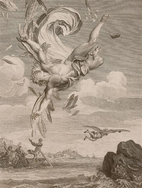 The Fall Of Icarus 1731 Drawing By Bernard Picart Pixels
