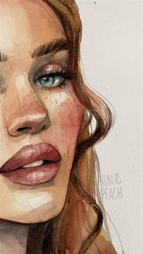 Watercolor Art Face Watercolor Portrait Painting Portrait Drawing
