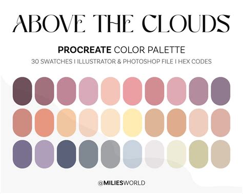 Dreamy Pastels Procreate Color Palette Bundle Color Etsy