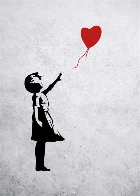 Banksy Balloon Girl Poster Picture Metal Print Paint By The Fire Displate