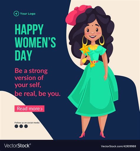 Banner Design Of Happy Womens Day Royalty Free Vector Image
