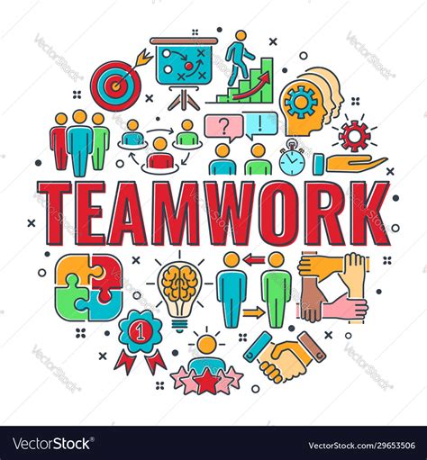 Teamwork Collaboration Banner Royalty Free Vector Image