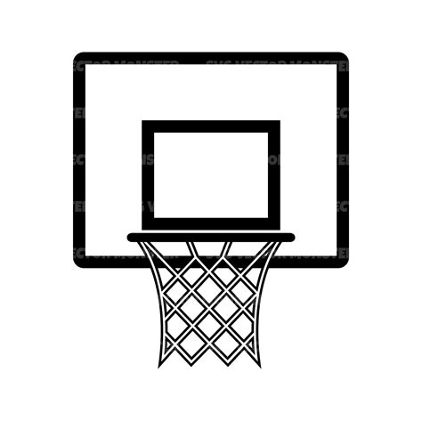 Basketball Hoop Svg Basketball Cut File Basketball Hoop Silhouette By