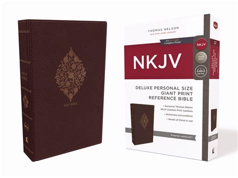 Nkjv Deluxe Reference Bible Personal Size Giant Print Leathersoft