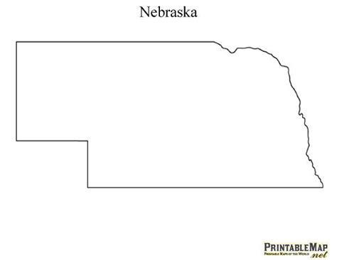 Nebraska Map Outline World Map Gray