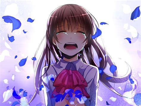A Crying Girl Animated Anime Girl