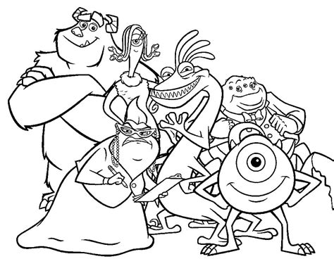 Monsters Inc Characters Coloring Page Download Print Or Color Online