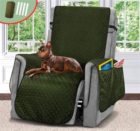 Seat covers are perfect for use on a variety of kitchen, dining and even folding chairs. Recliner Arm Chair Covers With Side Pockets Remote Storage ...