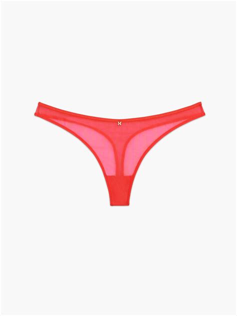 Sheer X Thong Panty In Pink And Red Savage X Fenty France