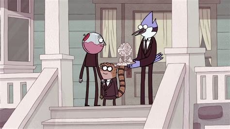 Image S7e02189 Mordecai Giving Benson His Paper Parkiepng Regular