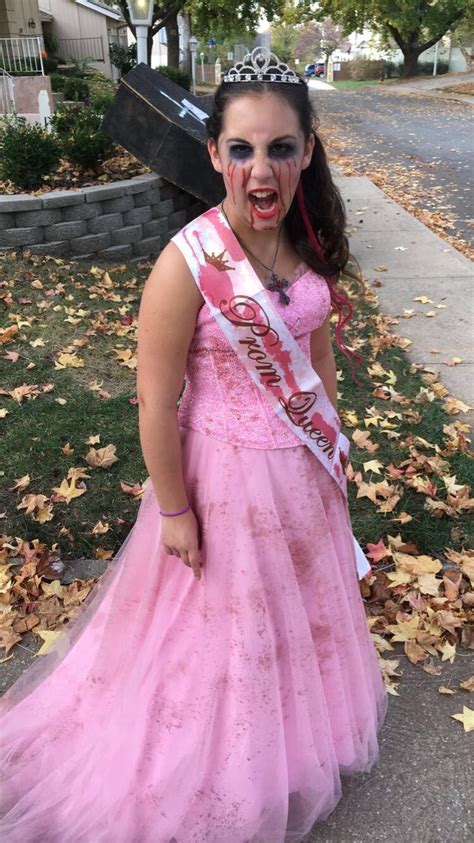 Pin By Taylor Vanhulle Thomas On Halloween 23 Zombie Prom Queen Costume Queen Halloween