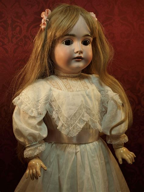 Antique German Kestner Doll Deep Brown Sleep Eyes And Lovely Inlaid