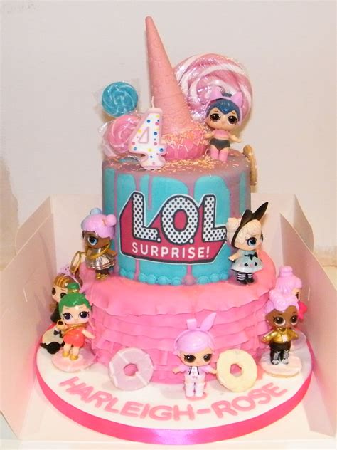 Customer added doll toppers after. Lol Surprise Birthday Cake - CakeCentral.com