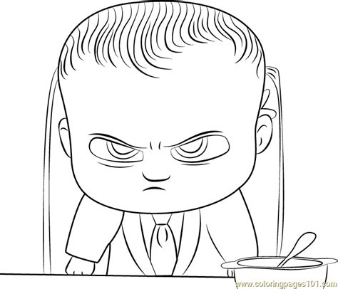 Angry Boss Baby Coloring Page For Kids Free The Boss Baby Printable