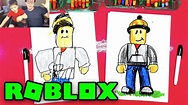How to draw ROBLOX / Art witn KIDS Coloring Builderman - YouTube