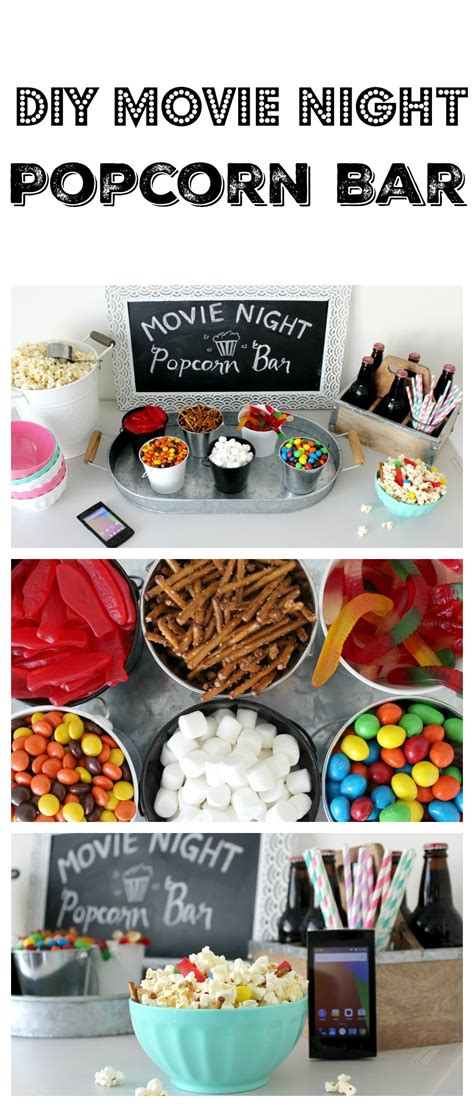 A diy movie night is just what your family needs right now. DIY Movie Night Popcorn Bar - My Plot of Sunshine