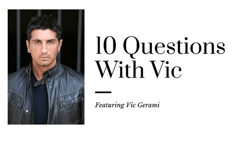 10 Questions With Vic Featuring Vic Gerami Dc Life Magazine