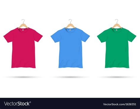 tshirts on hangers royalty free vector image vectorstock