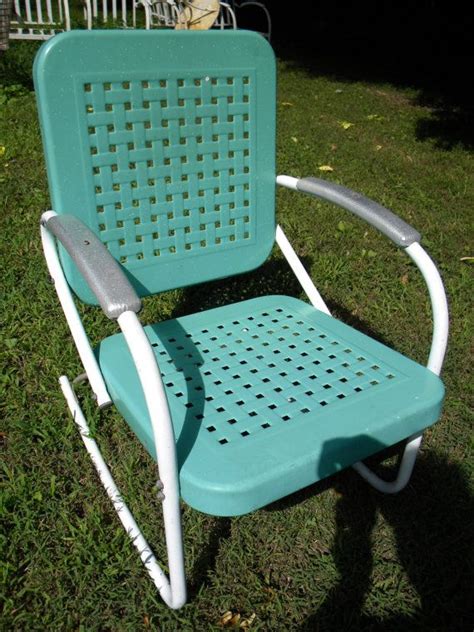 Leigh country retro outdoor chair metal dark green. vtg 50s 60s retro outdoor METAL lawn patio porch rocker ...