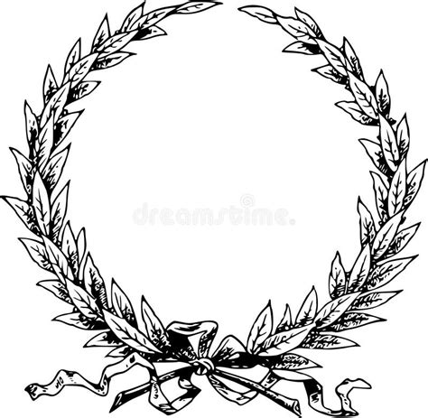 Line Illustration Of A Laurel Wreath Eps Stock Vector Illustration