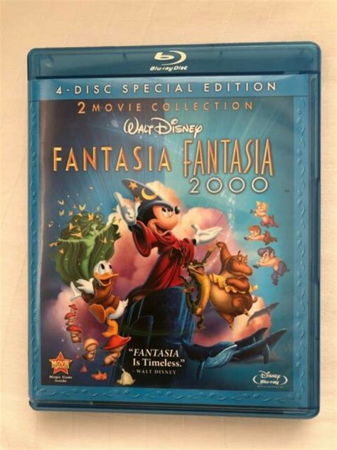 Fantasia And Fantasia 2000 2 Blu Ray Discs Only W Slipcover Free