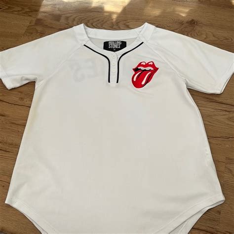 The Rolling Stones Tops White Rolling Stones Jersey Poshmark
