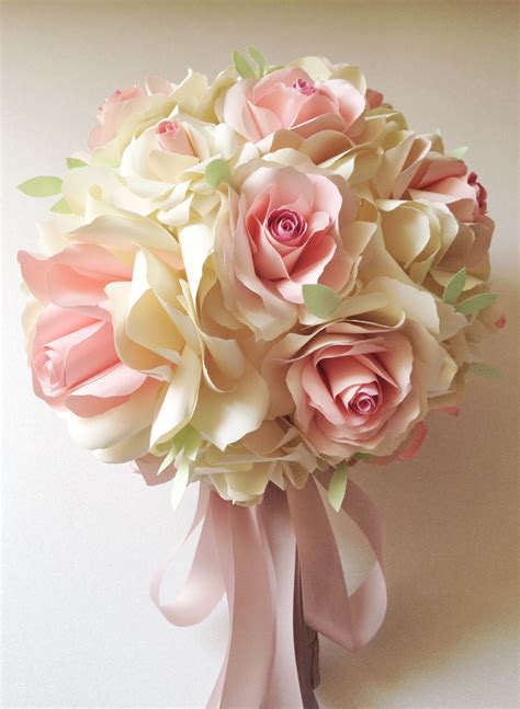 Paper Flower Wedding Bouquet Jenniemarieweddings