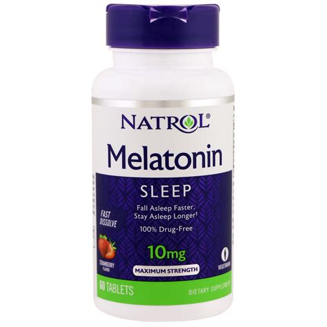 Natrol Melatonin Sleep Fast Dissolve Strawberry Mg Tablets