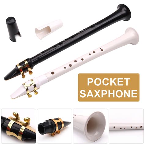 Mini Saxofone De Bolso Saxofone Portátil Sax Plástico Veludo Bolsa Para