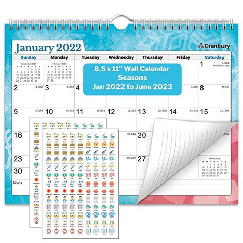 Buy Cranbury Small Wall Calendar 2022 Seasons Use 85x11 Calendar