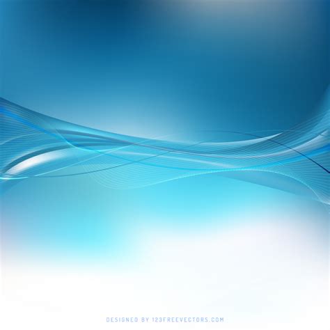 Abstract Blue Flowing Curves Background Template