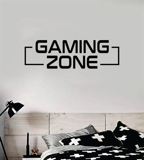 Gaming Zone Video Game Decal Sticker Wall Vinyl Decor Art Home Bedroom