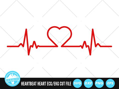 Ekg Svg Heartbeat Svg Ekg Heart Svg Heartbeat Clipart Etsy In Images
