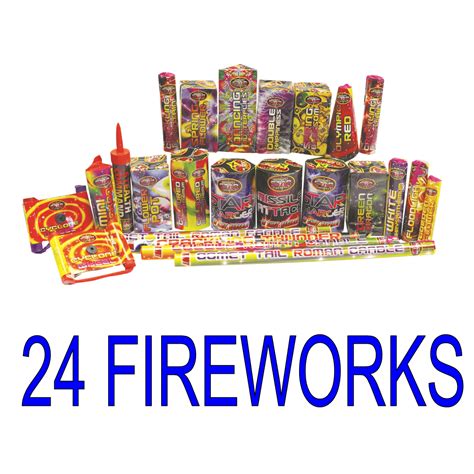 Cardiff Fireworks Guy Fawkes Selection Box 24 Fireworks In A Box