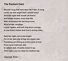 The Radiant Dark - The Radiant Dark Poem by George Eliot