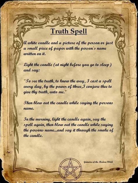 Image Result For Witchcraft Spells Truth Spell Spells Witchcraft