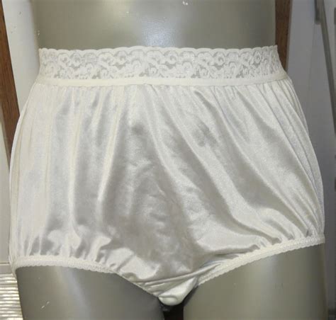 Underscore Vintage White Nylon Panties Briefs Size 7 Etsy