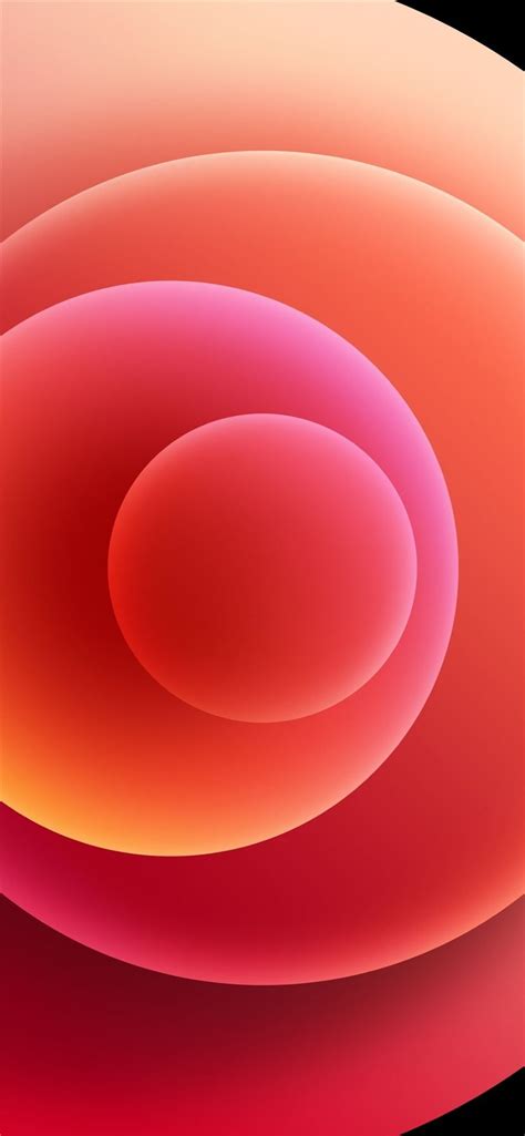 Colorful Iphone 12 Stock Wallpaper Orbs Red Light