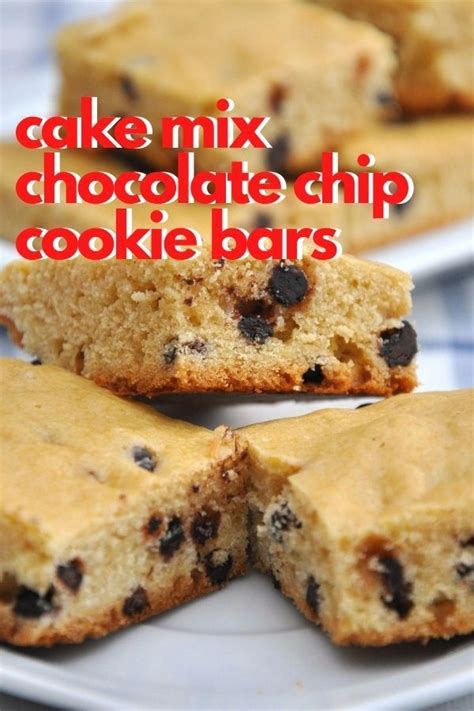 Easy Yellow Cake Mix Chocolate Chip Cookie Bar Recipe In